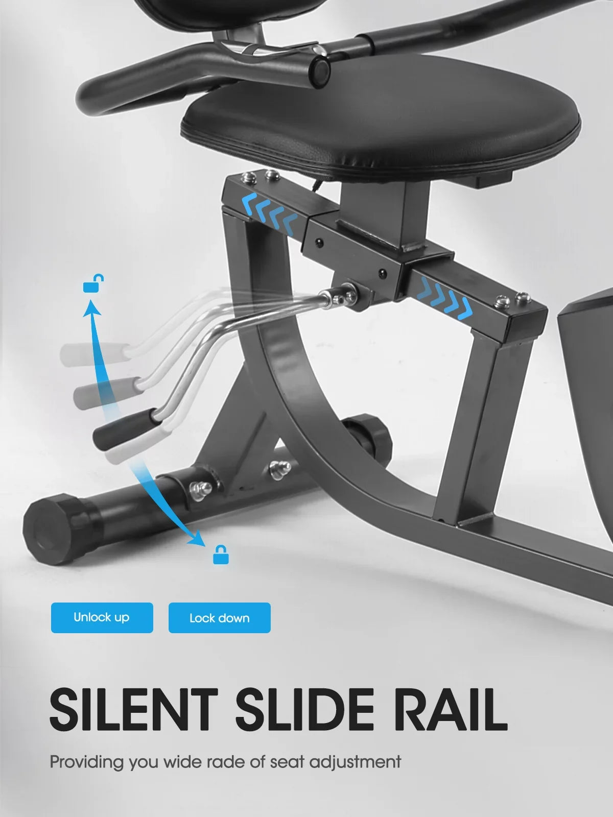 Recumbent Exercise Bike Indoor Stationary Exercise Bike for Home Use with Pluse Monitor/Tablet Holder
